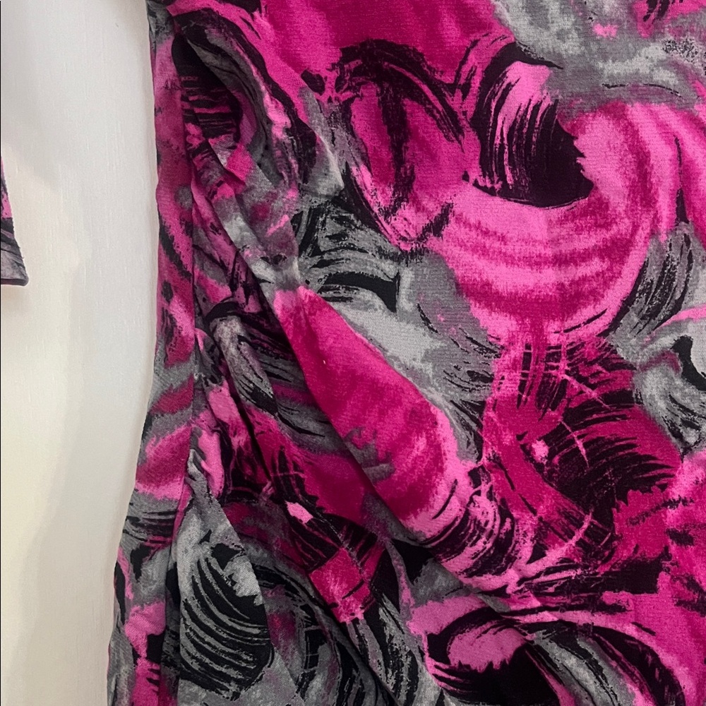 Style & Co. Pink and Gray Swirl Blouse - Picture 5 of 8